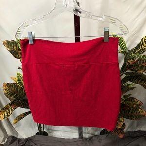 Red stretch skirt